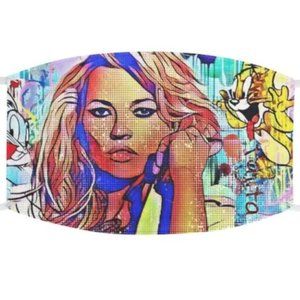 Face Mask Kate Moss Mickey Graffiti